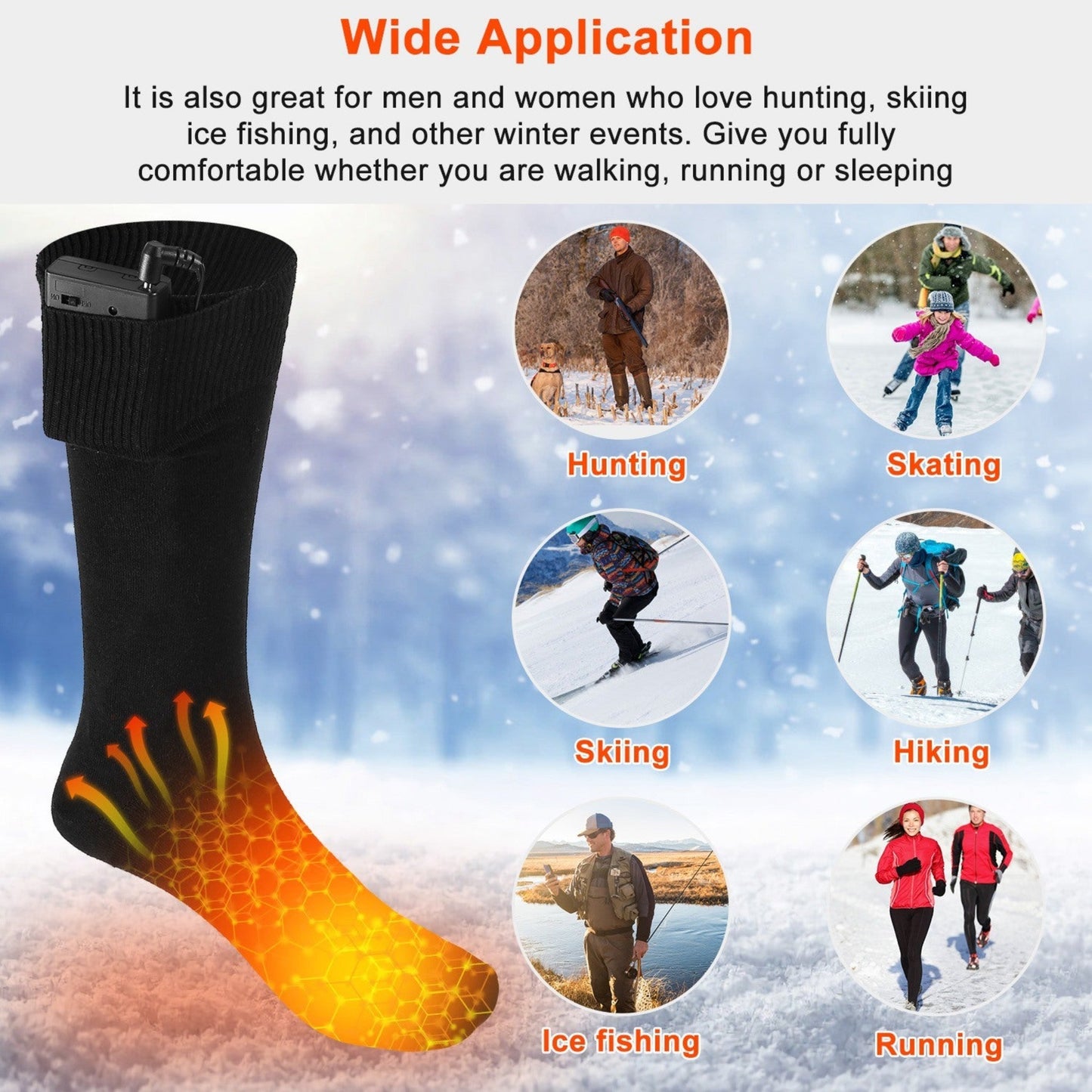 Unisex Electric Heated Socks