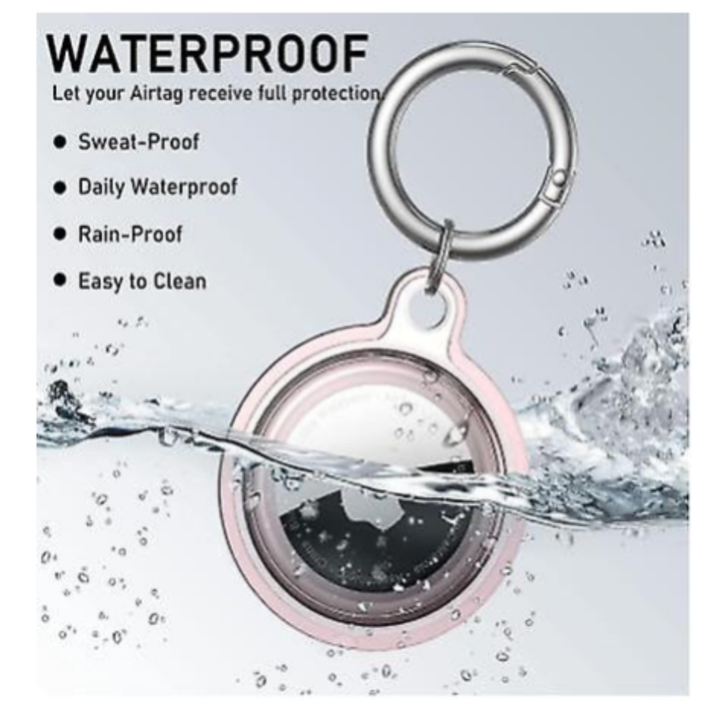 4 Pack Waterproof Apple AirTag Keychain